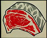R Lichtenstein, Meat by Unknown Artist